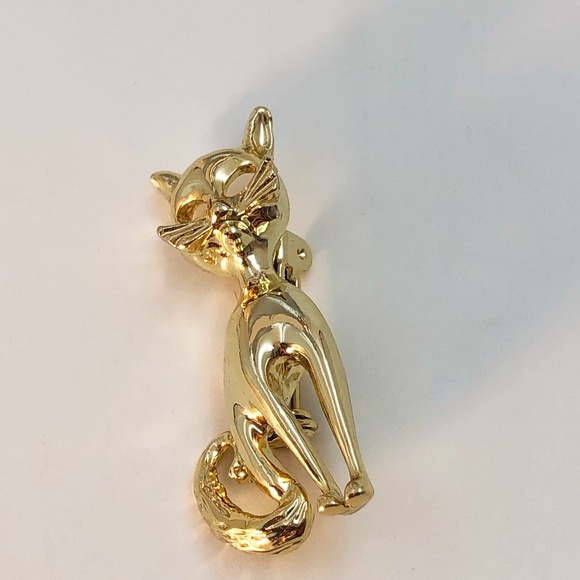 Gerry's Cat Brooch/Pin Gold Tone - Picture 2 of 6